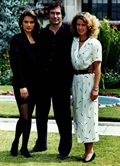 Timothy Dalton Actor who plays James Bond with Talisa Soto