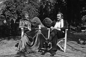 Timothy West and Glenda Jackson meet for the film Hedda Gabler at Elstree Studios