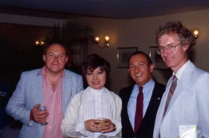 Timothy West, Prunella Scales, Ed Mirvish and Bamber Gascoigne, 6th July 1984