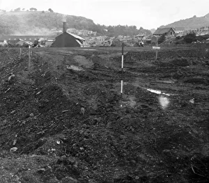 Welsh Prints: The tip at the old Prince of Wales colliery at Abercarn is being leveled to make an