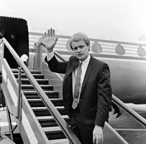A tired David McCallum - Illya Kuryakin - flew off to Rome this morning after four hectic