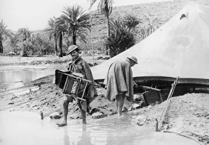 North Africa Prints: Tobruk. (Picture) After a very heavy rainstorm which followed a sandstorm which