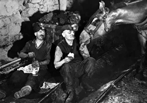 Toby stops for lunch. Two thousand feet below ground at Kilmersdon Colliery, Somerset