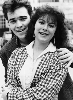 Suits And Jackets Prints: Todd Carty Actor and Amanda Waring stars in the TV series Tuckers Luck. October 1985