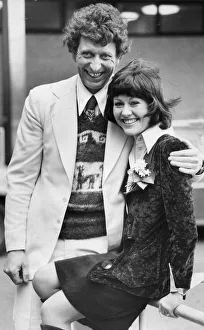 Tom Baker and co-star Elizabeth Sladen at Doctor Who photocall - February 1974