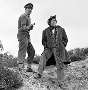 Hand Gun Prints: Tom Baker as Doctor Who seen here with Nicholas Courtney who plays Brigadier Lethbridge