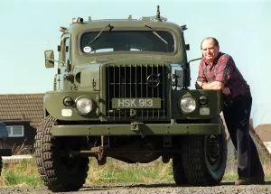 Vehicles And Transport Prints: TOM BICKETT FROM KILMARNOCK WITH HIS VOLVO RADIO CONTROL VEHICLE
