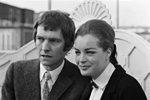 01225 Prints: Tom Courtenay and Romy Schneider at the Dorchester Hotel looking at some of the places