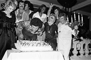 Tom Jones birthday party in Las Vegas with guests Liberace, Sonny Bono, Dionne Warwick