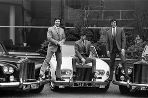 01369 Prints: Tom Jones and Engelbert Humperdinck pictured together with their recently purchased Rolls