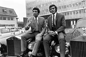 01369 Prints: Tom Jones and Engelbert Humperdinck pictured together with their recently purchased Rolls