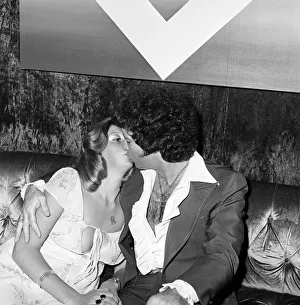 Tom Jones with fan Karen Ross, 22, who flew out to the US with the Daily Mirror Pop Club
