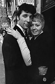 Tom Jones pop star and his wife Lyn Jones in London do some house hunting now that