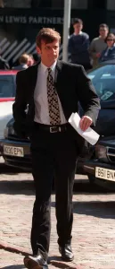 Tom Watt Actor arriving for the memorial service of Matthew Harding at the Queen
