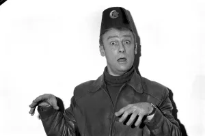 Tommy Cooper Impersonations. Edward Woodward and Mike Aspell. January 1975 75-00597-001