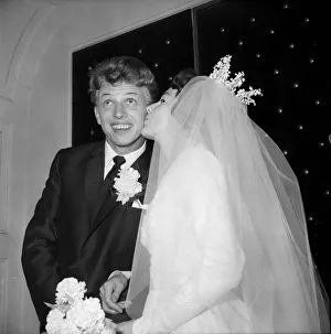 Marriage Prints: Tommy Steele marries Ann Donoghue at St Patricks Church, Soho Square, London