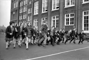 Tommy Steele, a pupil at Bacons School, Pages walk, S. E. 1