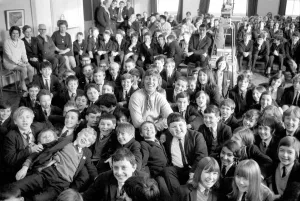 Tommy Steele, a pupil at Bacons School, Pages walk, S. E. 1