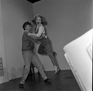 Tommy Steele singer / actor January 1963 with Marion Ryan in rehearsal for the film Its