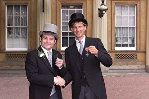 Tony Adams And Jimmy White Receive Mbe Awards July 1999 Showing Off Their