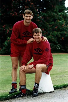 01479 Prints: Tony Adams and Matt Le Tissier during a break in training for the England Football Squad