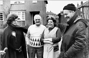 00194 Prints: Tony Benn Labour candidate with actress Pat Phoenix and Joseph & Dorothy Willis in
