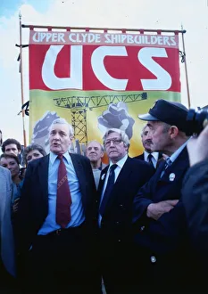 Tony Benn Upper Clyde Shipbuilders September 1982 labour MP attends anyi Margaret
