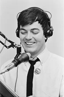 Tony Blackburn, the 22 year old Disc Jockey, at his Radio Luxembourg studio