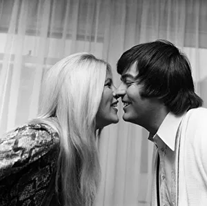Tony Blackburn with his girlfriend Lynn Partington photographed in his Regents Park flat
