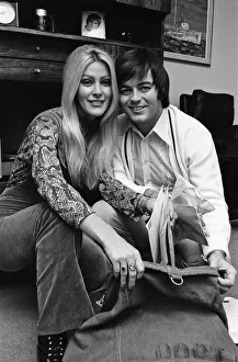 01194 Prints: Tony Blackburn with his girlfriend Lynn Partington photographed in his Regents Park flat