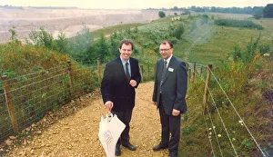 00005 Prints: Tony Blair with David Park ecologist at Thristlington Plantation