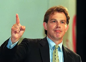 Tony Blair Labour Leader MP after giving his keynote speech at the Labour Party