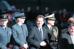 Tony Blair the Labour party leader at a Gulf War memorial service at St Pauls Cathedral