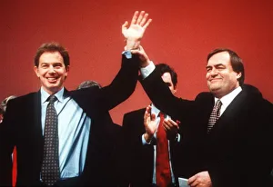 00203 Prints: Tony Blair Labour Party Leader with John Prescott MP at a Brighton Conference 1995