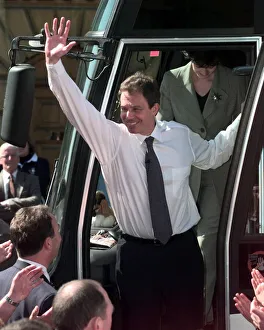Tony Blair in Monmouth during General Election campaign in April 1997