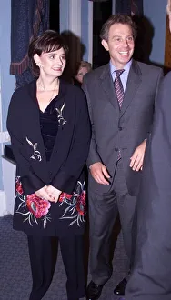 Tony Blair MP and Cherie Blair at the Royal Bath Hotel Sept1999 wearing a Japanese