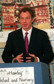 Tony Blair MP July 1998, at a school in Camden speaking after announcing a 19 billion