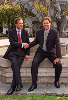 00184 Prints: Tony Blair MP Labour leader greets the newest member of the Labour Party former