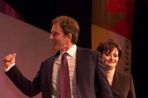 Tony Blair MP and Wife Cherie Blair September 1999 after his speech to the Labour
