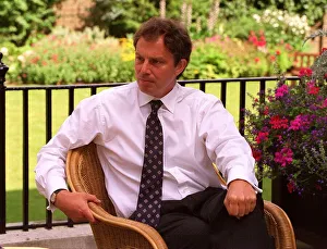 Tony Blair Prime Minister at 10 Downing Street 28 July 1997 interviewed by Mirror editor