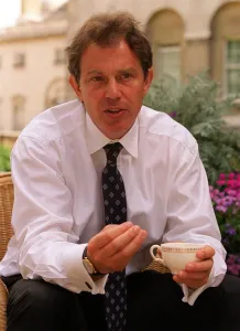 Tony Blair Prime Minister at 10 Downing Street interviewed by Mirror editor Piers Morgan