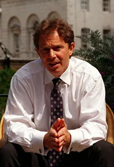 Tony Blair Prime Minister at Downing Street July 1997 during interview