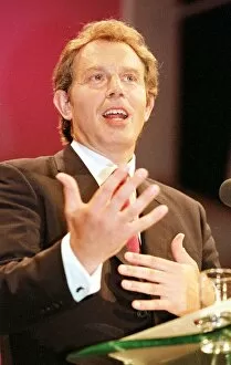 Images Dated 29th September 1998: Tony Blair Prime Minister makes his speech September 1998 to the Labour Party Conference