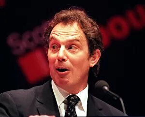 Images Dated 1st March 1999: Tony Blair Prime Minister March 1999 at the Scottish Labour Party Conference
