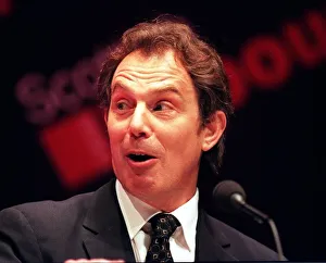 Amused Prints: Tony Blair Prime Minister March 1999 at the Scottish Labour Party Conference