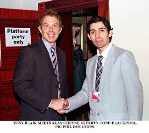 Images Dated 1st October 1998: Tony BLair Prime Minister Ocotber 1998 shaking hands with Alan Cheyne at Labour Party
