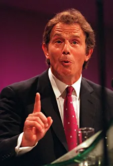Tony Blair Prime Minister speaking September 1998 at the Labour Party Conference