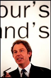 Tony Blair talks to Labours parliamentary constituents July 1998 at The Caledonian