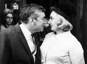 Tony Hancock Comedian and Comedy Actor after his wedding to Freddie Ross in Marylebone