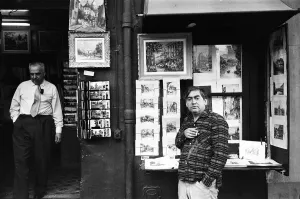 Tony Hancock filming The Rebel'in Paris. 11th September 1960